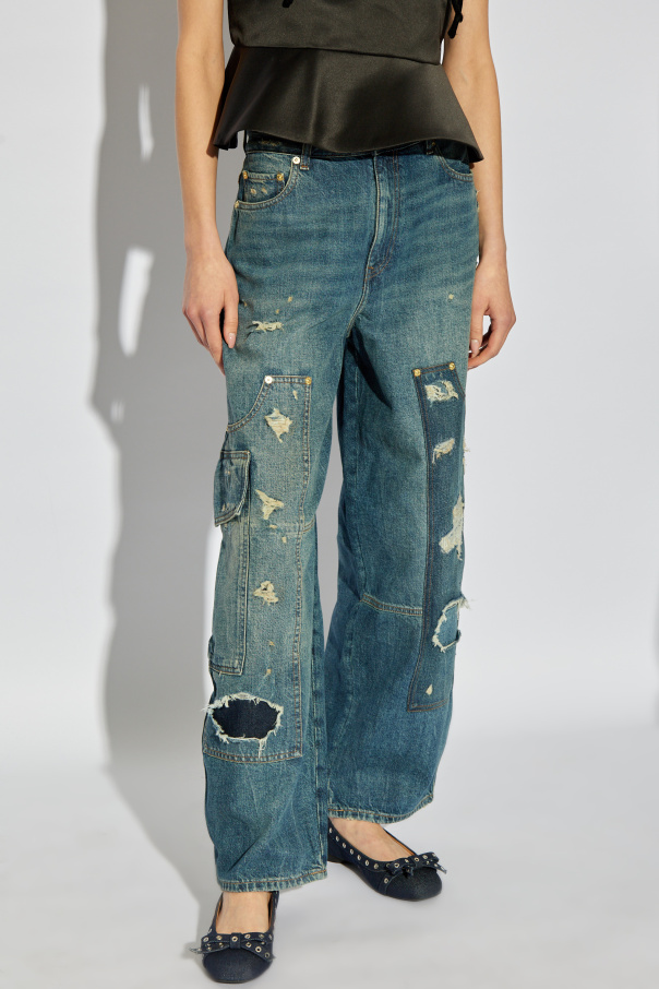 Ganni Jeans with logo | Women's Clothing | Vitkac